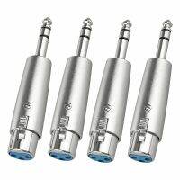 【Hot-Selling】 Readings XLR 3-Pin Female To 1/4 Inch 6.35Mm Mono Male Plug O Cable Mic Adapter 4 Pack