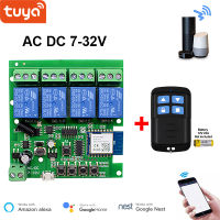 Wifi 10A รีเลย์โมดูล85-250โวลต์220โวลต์7-32โวลต์4CH สมาร์ทสวิทช์ RF รับ SmartLife Tuya การควบคุมระยะไกล Alexa Home อัตโนมัติ