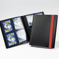 4 Pockets Trading Card Binder 20Pages Fits for 160Cards Collector Album Holder with BandClosure Carrying Case Binder for Pkm TCG