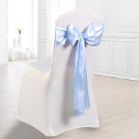 【lz】♟✹✈  Cadeira de cetim Sashes Bow Sash Banquete Chair Cover Decoração do partido 17cm de largura 275cm de comprimento