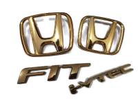 4PCS Honda JAZZ/FIT ivtec 2008-2013 GE8 gold Car Logo Emblem **สวยงามโดนใจ**