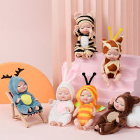 Fancy【พร้อมส่ง】ทำจาก PVC ตุ๊กตาเด็กทารกตุ๊กตาเสมือนจริงนอนพลาสติก &amp; พร้อมผ้านุ่มถ่วงน้ำหนักตัวตุ๊กตาทารกแรกเกิดจริงของขวัญเด็กผู้หญิง