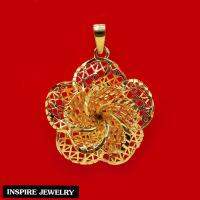 Inspire Jewelry ,จี้ทองรูปดอกไม้ หุ้มทองแท้ 24K หรู ขนาด 3 x 3 CM พร้อมถุงกำมะหยี่