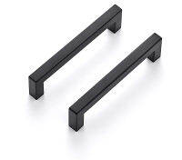 Ravinte 30 Pack 5 Inch Kitchen Square Cabinet Handles Matte Black Cabinet Pulls Black Drawer Pulls Kitchen Cabinet Hardware Kitchen Handles for Cabinets Cupboard Handles Drawer Handles 30 Black