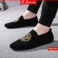 COD DSFEDTGETEER 39-44 Mens Casual Shoes Fashion Peas Shoes Lazy Shoes Retro Loafers Leather Slip-Ons Shoes 00122