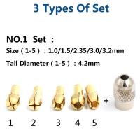 หัวสว่านสำหรับอุปกรณ์ทองเหลืองขนาด4.2/4.8มม. หัวจับดอกสว่าน Dremel ขนาด1.0-3.2มม. เครื่องมือขนาดเล็ก6ชิ้นเครื่องมือไฟฟ้าคีมหนีบอิเล็กทรอนิกส์เครื่องมือไฟฟ้า