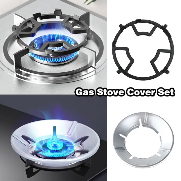 Kitchen Bundle Energy Saving Gas Stove Cover and Nonslip Stove Frame Rack Cast Iron Lazada PH