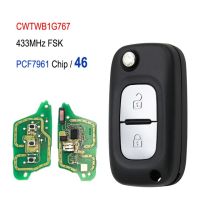 รีโมกุญแจแบบพลิก Cwtwb1g767 Fob Pcf7961m 4a ชิป Pcf7961 Id46 433Mhz สำหรับ Renault Symbol Megane 3 Captur Kadjar 2013-2017 Va2