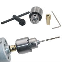 Micro Motor Drill Chuck Clamping Range 0.3-4mm Taper Mounted Mini Drill Chuck With Chuck Key 3.17mm Brass Electric Motor Shaft