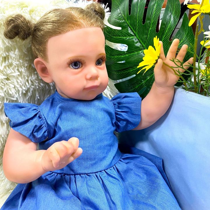 60cm Bebe Reborn Dolls Maggi Toddler Girl Realistic Baby Real Alive  Lifelike Newborn Rooted Blond Hair Children Gift | Lazada PH