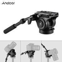 Andoer VH05 Camera ขาตั้งกล้องถ่ายวิดีโอหัวของเหลวลาก Pan/เอียงพร้อม QUICK RELEASE แผ่นอลูมิเนียม Alloy 5 กก./ 11Lbs สำหรับ CA - Non Ni - Kon SO - NY A7 Panoramic Photo Video