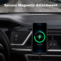 (ร้อน) Magnetic Wireless Car Charger Mount Stand สำหรับ 12 Series 15W Fast Wireless Charger ที่วางศัพท์ในรถยนต์