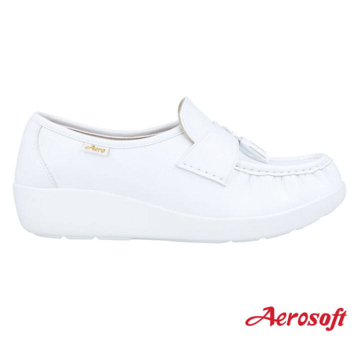 aerosoft-รองเท้าพยาบาล-รองเท้าหนังมีส้น-รุ่น-nw9091-สีขาว-สีดำ-ของแท้100