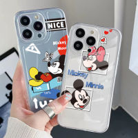 เคสป้องกัน Xiaomi Redmi Note 11 Pro 5G 11S 10 Pro 4G 10S Redmi 10C คู่9C มิกกี้เมาส์แอร์ขอบสี่เหลี่ยมปลอกหมอน