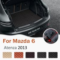 พรมกระโปรงหลังรถสำหรับ Mazda 6 Atenza 2013เสื่อปูพื้นลำต้นไลเนอร์กระบะแผ่นรองเท้าบูทแผ่นรองกระโปรงหลังรถรถลำเลียงลำต้นอุปกรณ์เสริม