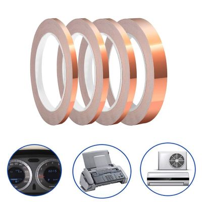 1 Meters Single Side Conductive Copper Foil Tape Strip Adhesive  Shielding Heat Resist Tape 10mm 50mm Adhesives Tape