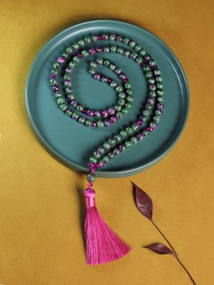 108 japa mala necklace Meditationrosary beads 8mmWomen jewelrytassel necklaceFree shipping
