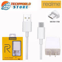 ชุดชาร์จREALME MICRO 2A ของแท้ (สายMICRO+หัว2A) charger Mini Data line ใช้ได้กับรุ่น เรียวมี​​5/​ 5i, 5S/Realme​C2/C3/C17/C1/ รับประกัน1ปี BY TECHWORLD STORE