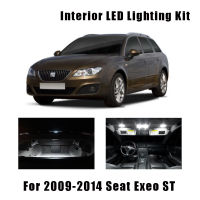 19pcs White Canbus Car Accessories LED License Plate Lamp Map Dome Trunk Light Interior Kit For 2009-2014 Seat Exeo ST