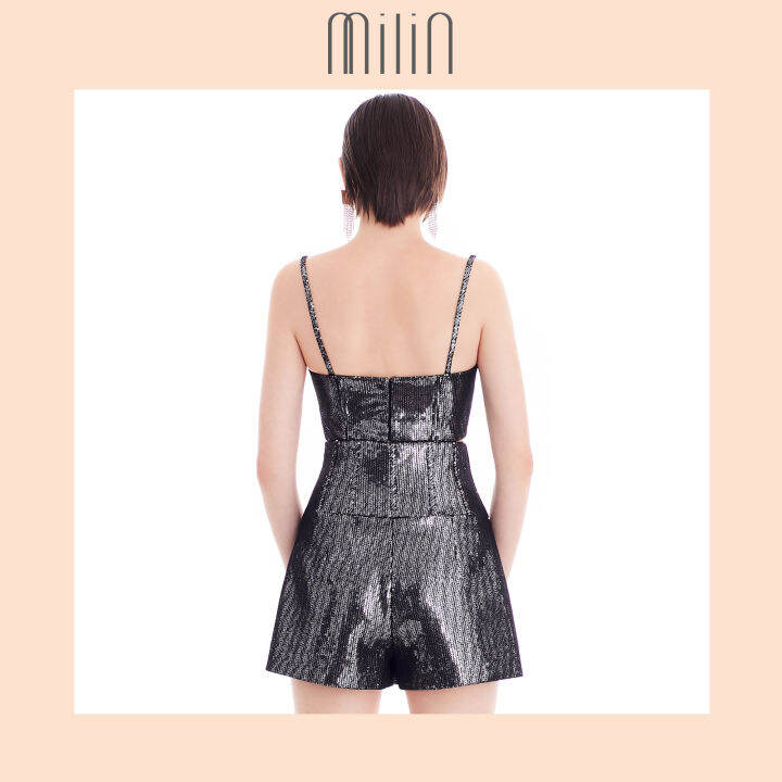 milin-spagetthi-strap-sequin-corset-style-crop-top-เสื้อครอปสายเดี่ยวรัดรูปสไตล์-คอเซ็ต-calima-top
