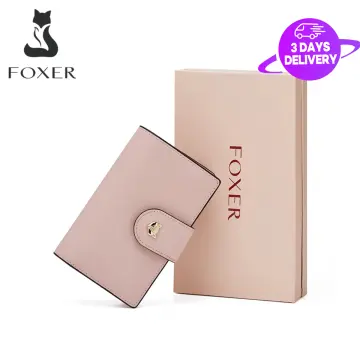 FOXER Women Fashion PVC Leather Small Wallet Monogram Signature