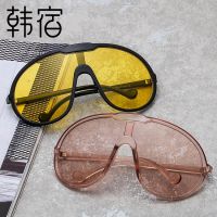 -nmj0615 Europe and the United States one-piece jumpsuits sunglasses for men and women personality type sunglasses tide big box uv eye protector sunshade glasses