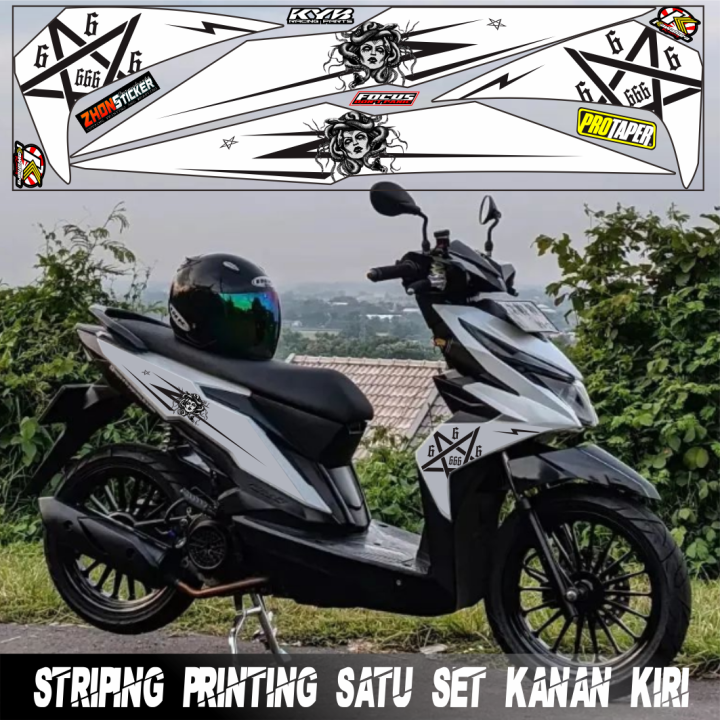 striping variasi HONDA BEAT NEW ESP 2016 sampai 2019 sticker medusa