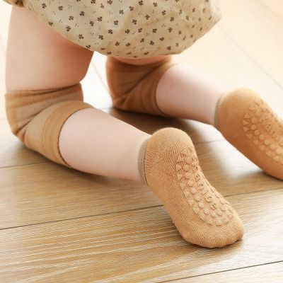 【Ready】🌈 Baby crawling knee pad anti-fall artifact summer pure cotton breathable childrens knee pad toddler non-slip socks