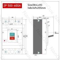 DC12V 300A 100A เบรกเกอร์24V 48V 60V 110V 400A 600A ตัวป้องกันแบตเตอรี่ B-Type MCCB PV ไฟฟ้าในรถยนต์วงสั้น