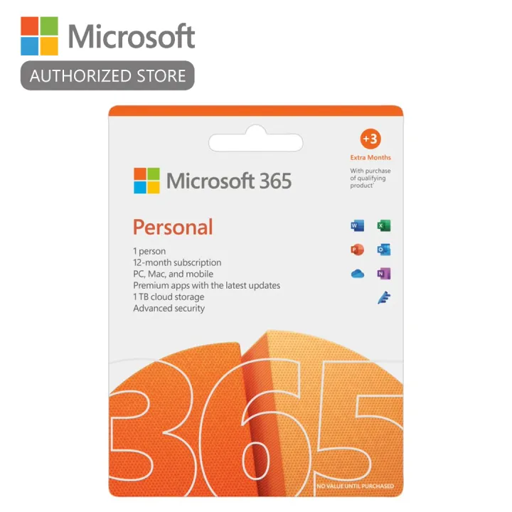 Microsoft 365 Personal 21 Formerly Office 365 Get 3 Months For Free Mac Os Windows Os For 1 User With Up To 5 Devices Lazada Ph