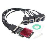 PCIE to 8 Port RS232 Expansion Card, PCI-E X1 8 Ports DB9 Serial Card, 8 Chipset PCI-Express Controller Card