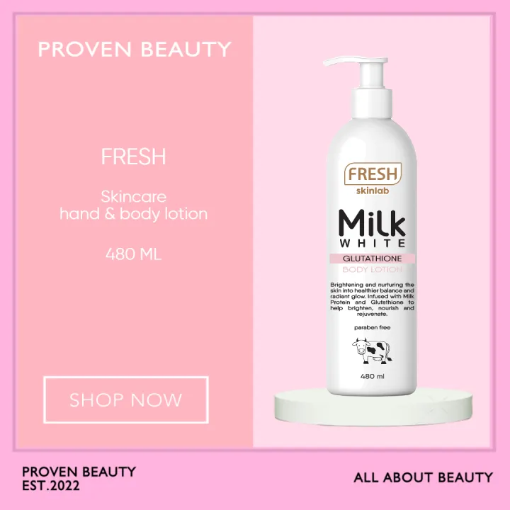 FRESH Milk White Glutathione Body Lotion 480ml Lazada PH
