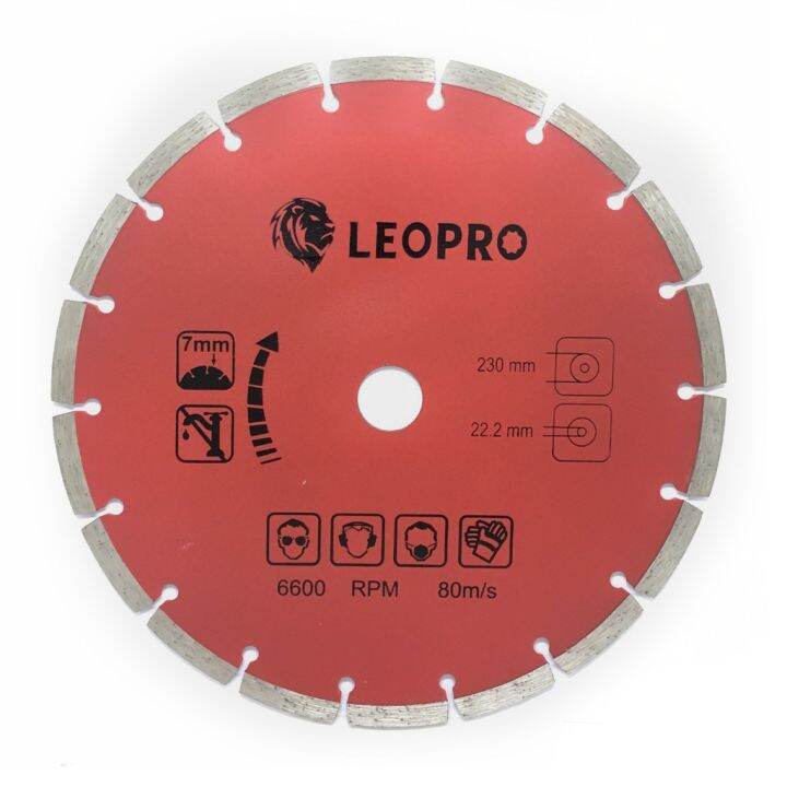 leopro-611171-lp03009-ใบเพชร-ตัดแห้ง-9-230mm-25-4-22-2-20-16mm-1-ใบ-แพ็ค-moderntools-official