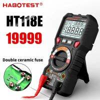 HABOTEST HT118E มัลติมิเตอร์แบบดิจิตอล 20000 นับ True Rms NCV HZ มัลติมิเตอร์เครื่องทดสอบทรานซิสเตอร์ Voltimetro Capacitance Meter-Faewer