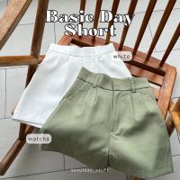 (BDS019) Seoulday_Stuff?Basic Day Shorts กางเกงขาสั้นผู้หญิง กางเกงขาสั้นเอวสูง ทรงสวย พรางหุ่นเรียว