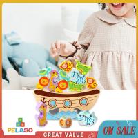 Pelaso Montessori ไม้ของเล่นแบบทรงตัวสัตว์ซ้อนของเล่นสำหรับเด็กผู้ชายอายุ4 5 6