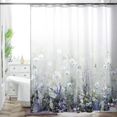 Hms Happy Memories Bohemian Flower Bathroom Curtain Colorful Boho Floral Print Beautiful Bright Polyester Fabric Cloth Shower Curtain for Bathroom Decoration, 72 "x72" (color 3)