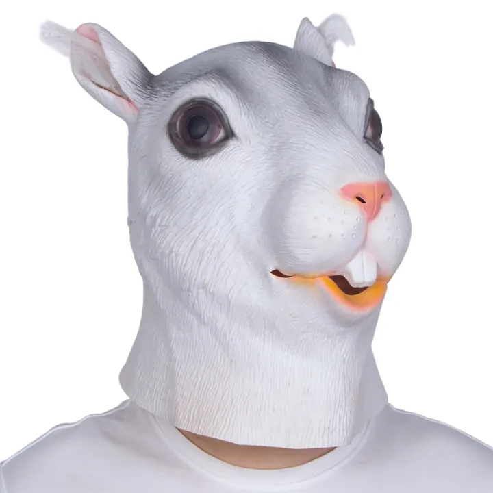 Brown White Squirrel Halloween Costume Realistic Latex Head Set Animal  Cosplay Party Cute Headgear | Lazada PH