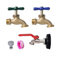 1/2 3/4 Water Faucet Connector IBC Water Tank Connector 1 Way Water Coupling Adapter Zinc Alloy Valve Fitting Replacement