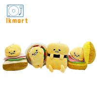 LKMART คาวาอิ ไข่คนขี้เกียจ ฮัมบูร์ก การ์ตูนลายการ์ตูน ซูชิซูชิ ตุ๊กตาซูชิแซนวิช ของเล่นตุ๊กตาคริสมาสต์ ของเล่นยัดไส้ไข่แดง หมอนตุ๊กตาฮัมบูร์ก