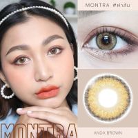 ⚡️ มีค่าสายตา ⚡️ลายดังTiktok คอนแทคเลนส์ Montra Lens มนตรา Anda Black Gray Brown แถมตลับ แบบบิ๊กอายตาโต สายตาปกติ และ ค่าสายตาสั้น