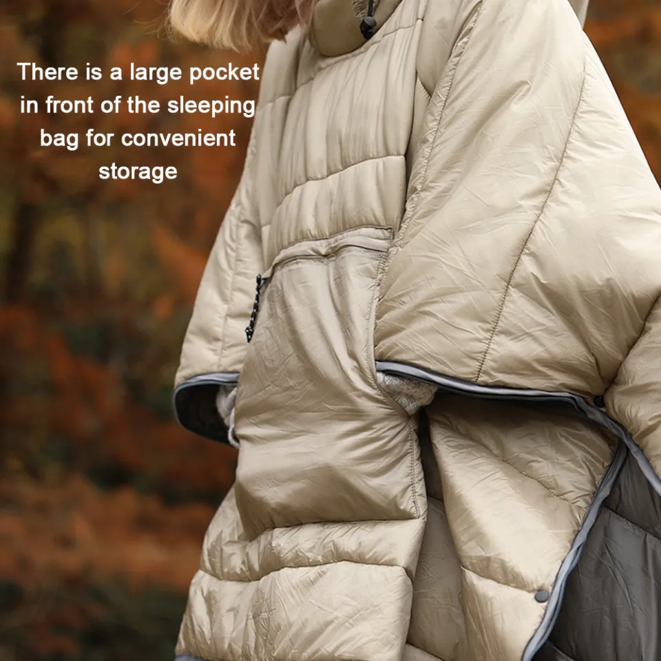 Naturehike Lightweight Cloak Sleeping Bag Hooded Poncho Coat for Winter Outdoor Camping Blanket Portable Sleeping Bag