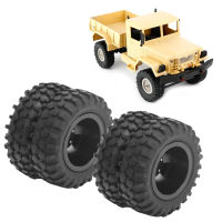 2Pcs RC ด้านหลังยางล้อคู่ยาง 55 มม. Dia Fit สำหรับ WPL D12 1/10 รีโมทคอนโทรล Truck