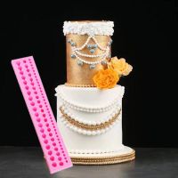 Long Pearl Modelling Silicone Mold Fondant Cake Decorating  Bead Mould Chocolate Ice Cube Molds DIY Baking Tools Bread Cake  Cookie Accessories