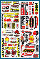 สติกเกอร์ Procircut NGK HRC DUNLOP SHOEI สติกเกอร์แต่งรถ สำหรับรถมอเตอร์ไซค์ ติดรถยนต์ รถแข่ง หมวกกันน็อค ติดโช๊ค โลโก้  Stickers ยอดฮิต จำนวน 1 แผ่น