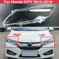 คู่ (ซ้ายและขวา) Lampu Depan Mobil เลนส์สำหรับ Honda City 2014 2015 2016 2017เลนส์สำรองรถยนต์ฝาครอบออโต้