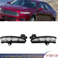 โคมไฟข้างกระจกมองหลังสำหรับรถยนต์ไฟเลี้ยวสัญญาณไฟพอดีกับ Ford Mondeo/Fusion 2013 2014-2020 USA รุ่นรถ