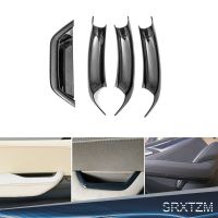 ABS Carbon Fiber Black Car Interior Door Handles Panel Pull Trim Inner Handle Cover For BMW X3 X4 F25 F26 2010-2017