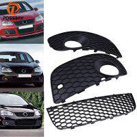 POSSBAY ฝาครอบไฟตัดหมอกสำหรับรถยนต์ VW Golf MK5 GTI 2004-2009อุปกรณ์เสริมแผ่นติดกันชนหน้ารถสีดำอุปกรณ์ระบายอากาศอัตโนมัติ