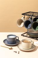 High-end Nordic Ceramic Coffee Cup Retro Frosted Water Cup Exquisite Small Gift Box Household Afternoon Tea Set ins